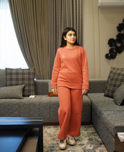 Rouge Pink Sweatshirt with Wide Leg Pants