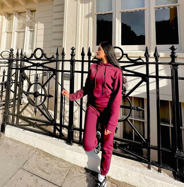 Plum Hoodie with Sweatpants