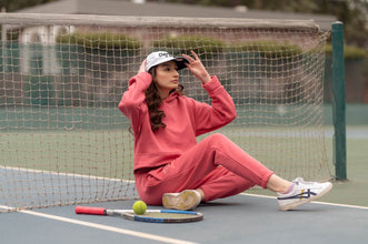 Rouge Pink Cropped Hoodie with Sweatpants