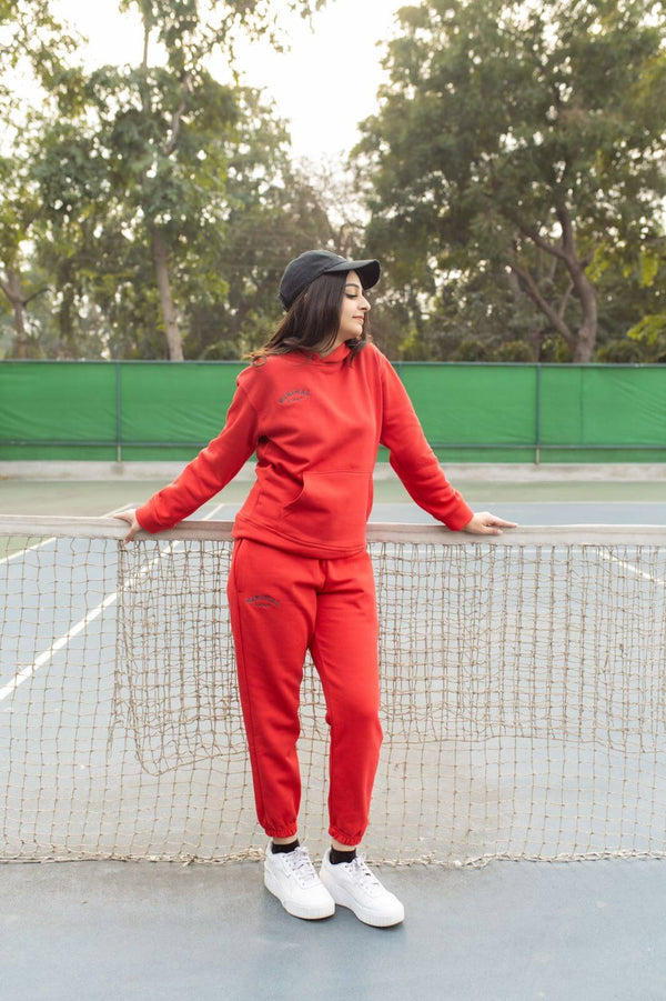 Red Hoodie with Sweatpants