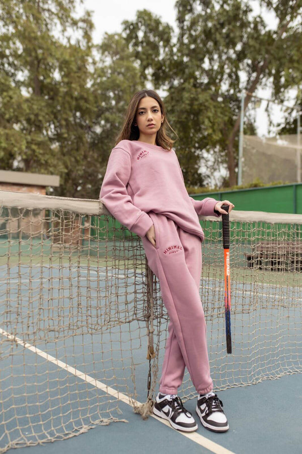 Light Mauve Sweatshirt with Sweatpants