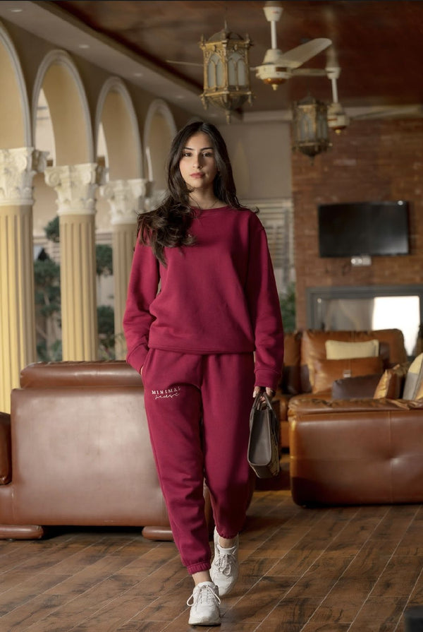 Viva Magenta Sweatshirt with Sweatpants